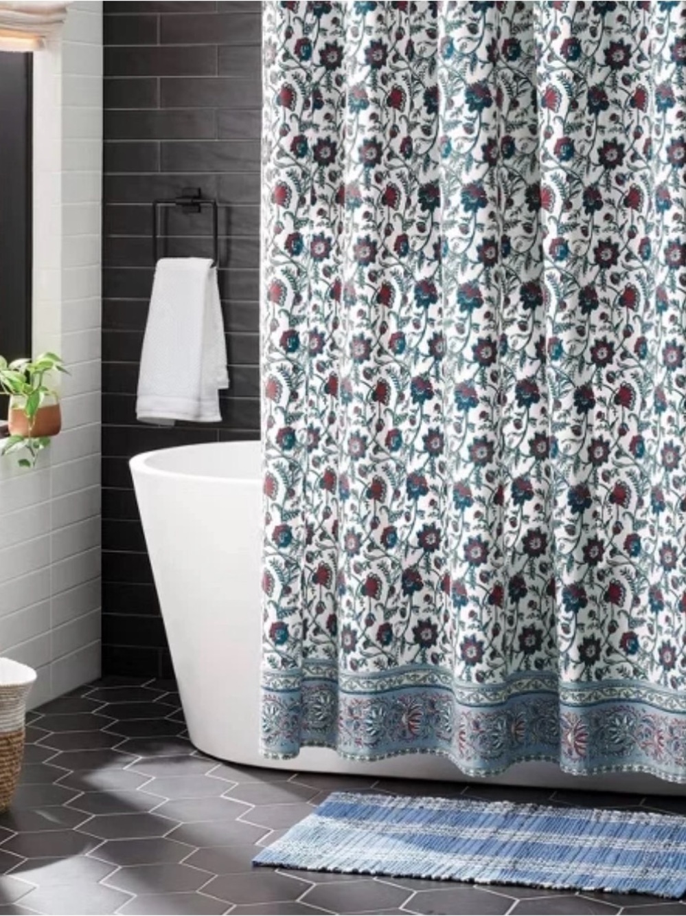 Threshold Americana Floral Shower Curtain (new)